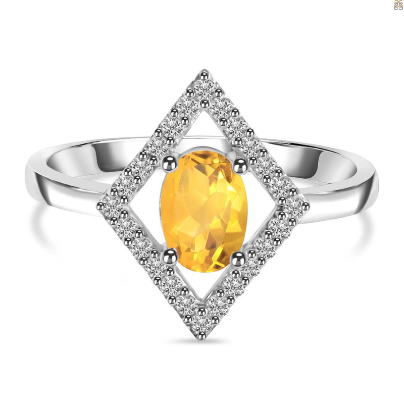 Citrine & White Topaz Ring CIT-RR-134.