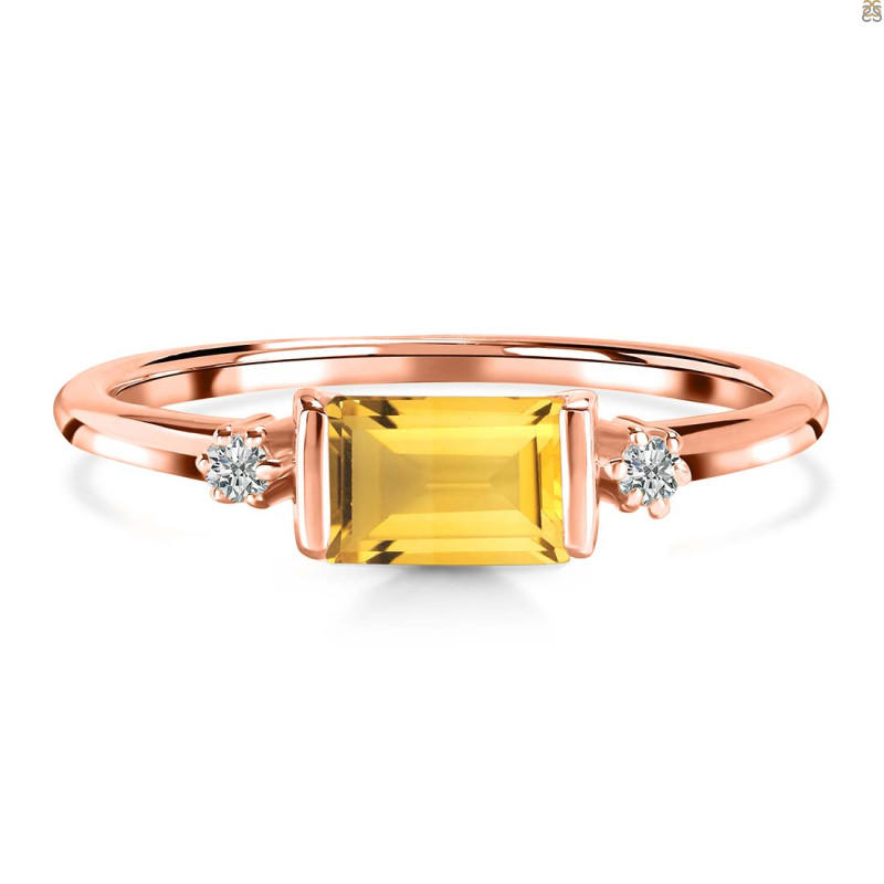 Citrine & White Topaz Ring CIT-RR-135.