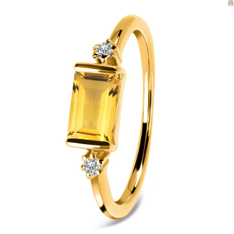 Citrine & White Topaz Ring CIT-RR-135.