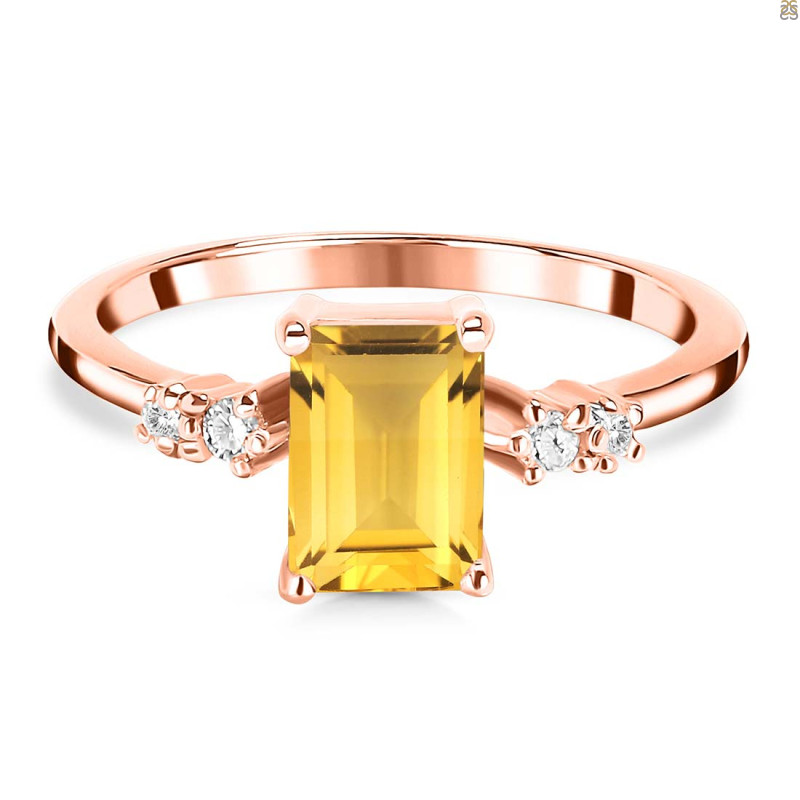 Citrine & White Topaz Ring CIT-RR-139.
