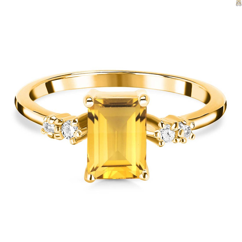 Citrine & White Topaz Ring CIT-RR-139.