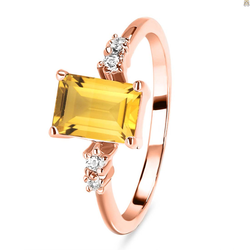 Citrine & White Topaz Ring CIT-RR-139.