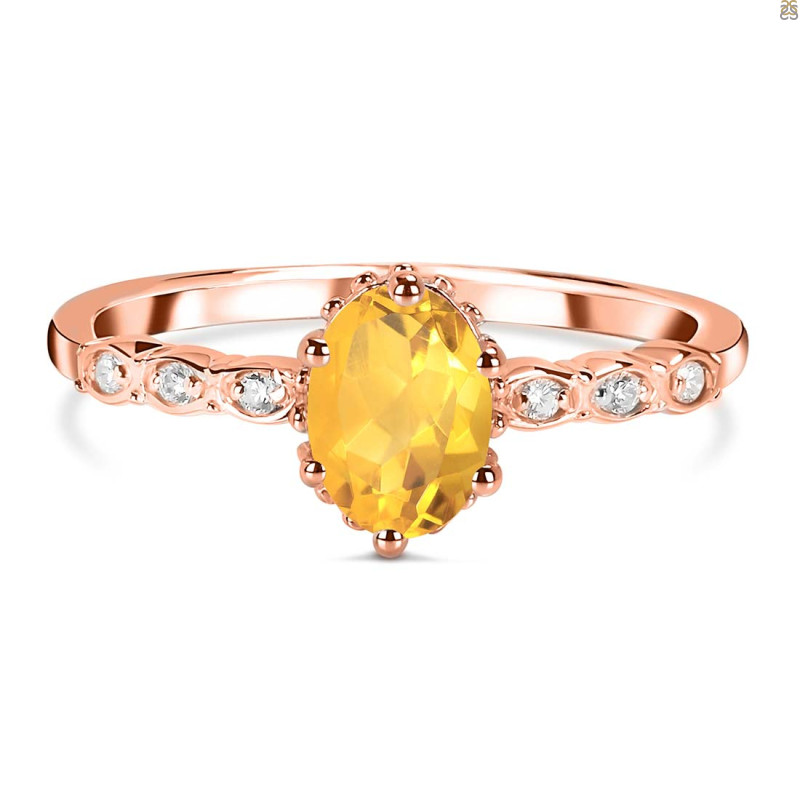Citrine & White Topaz Ring CIT-RR-35.