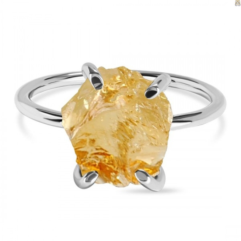 Citrine Raw Crystal Ring CIT-RR-350.