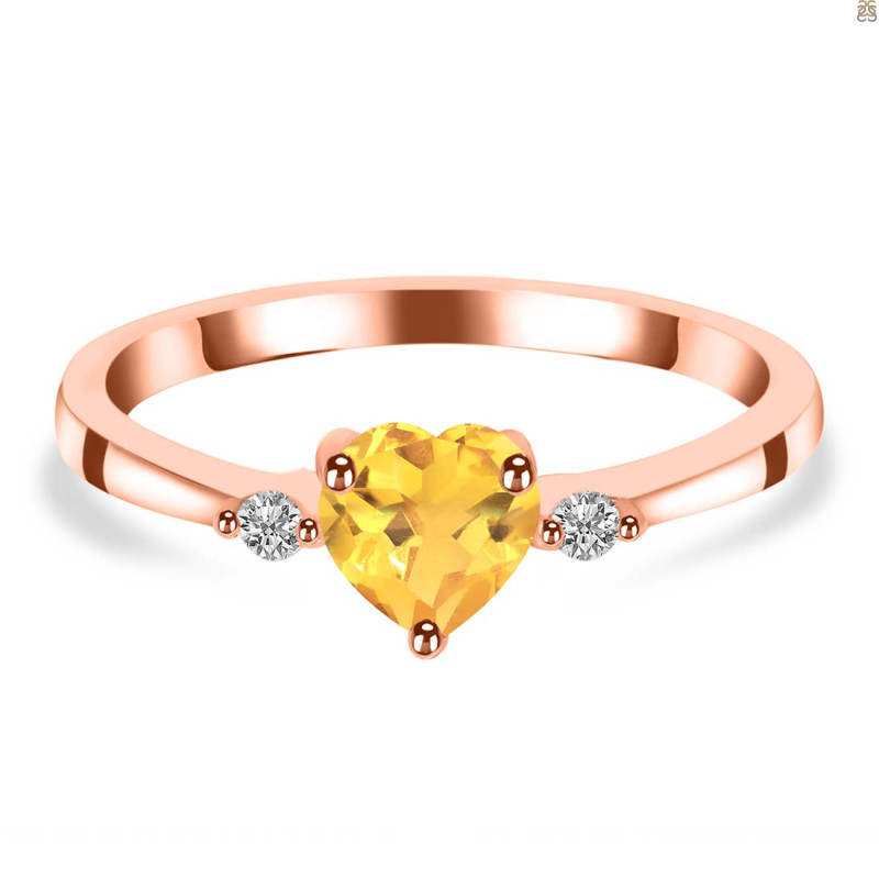 Citrine & White Topaz Ring CIT-RR-425.