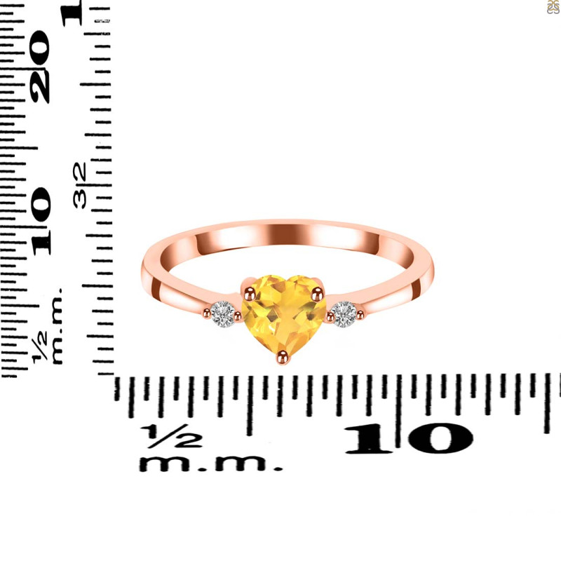 Citrine & White Topaz Ring CIT-RR-425.
