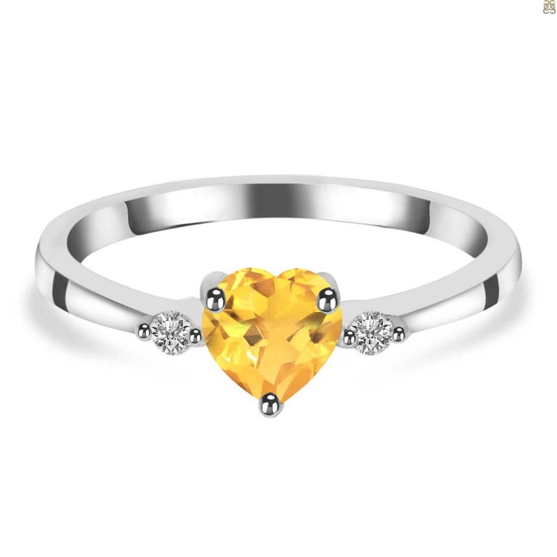 Citrine & White Topaz Ring CIT-RR-425.
