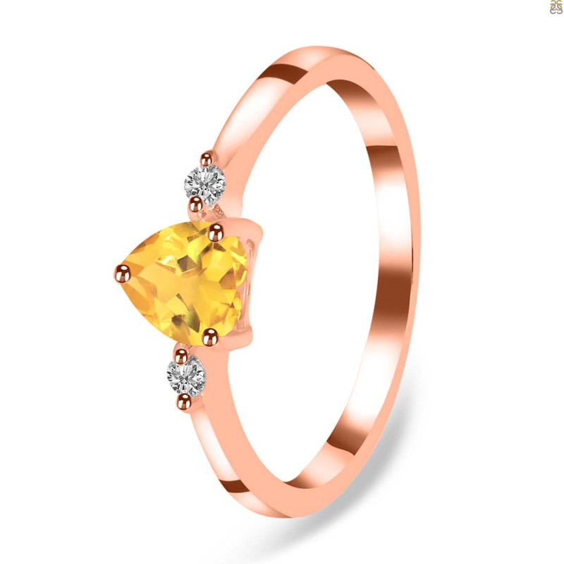 Citrine & White Topaz Ring CIT-RR-425.