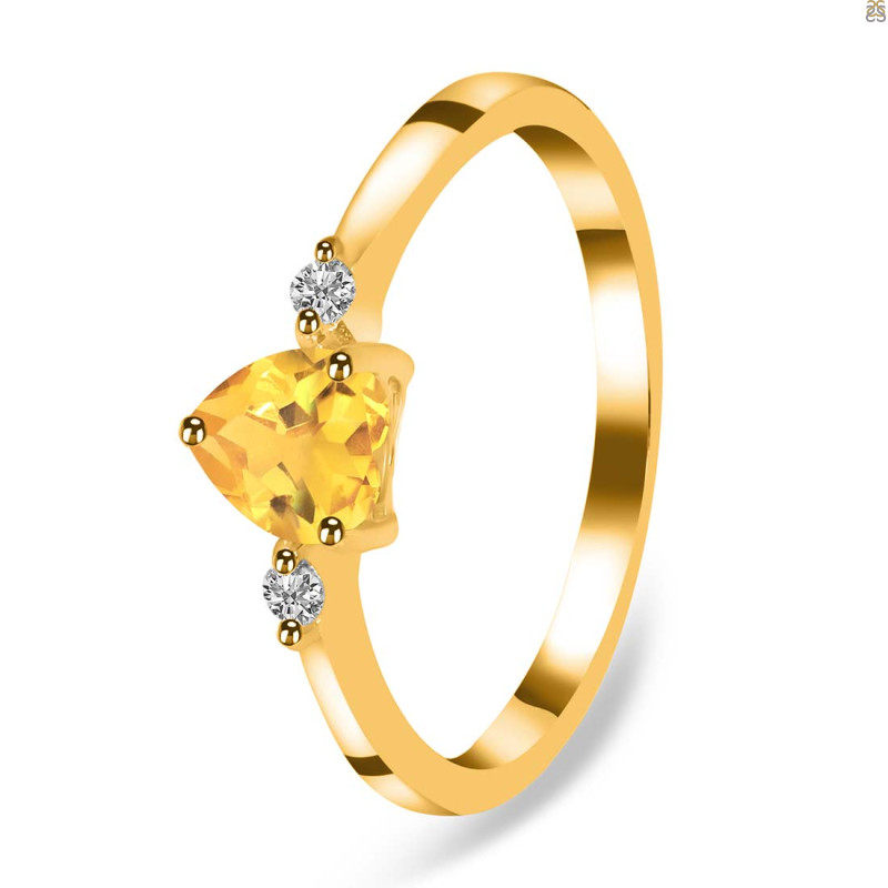Citrine & White Topaz Ring CIT-RR-425.