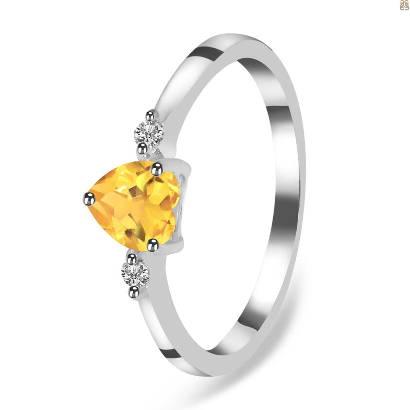 Citrine & White Topaz Ring