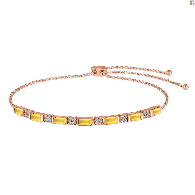 Citrine & White Topaz Bracelet