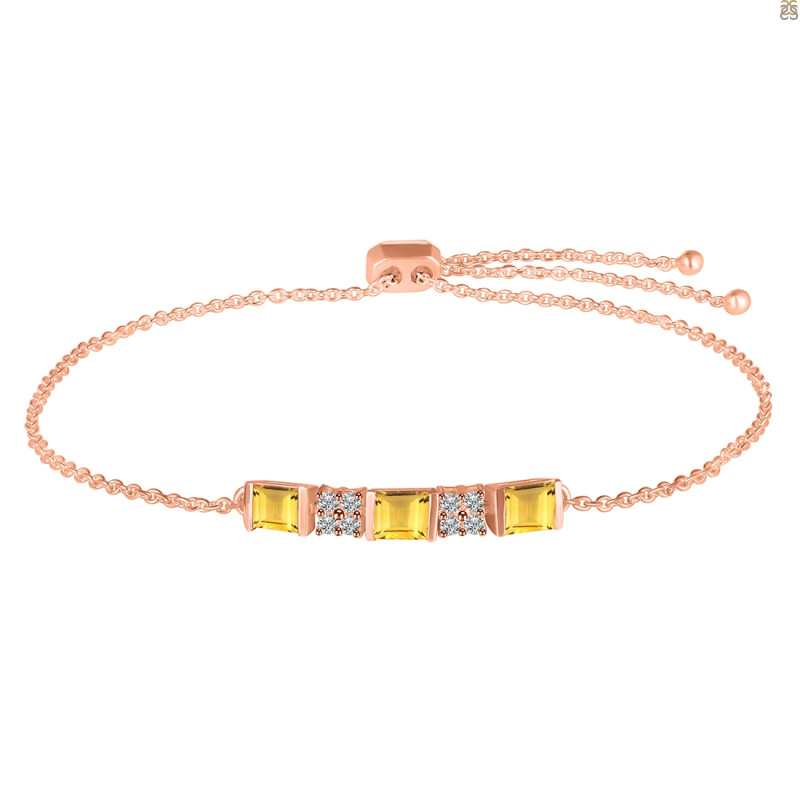 Citrine & White Topaz Bracelet