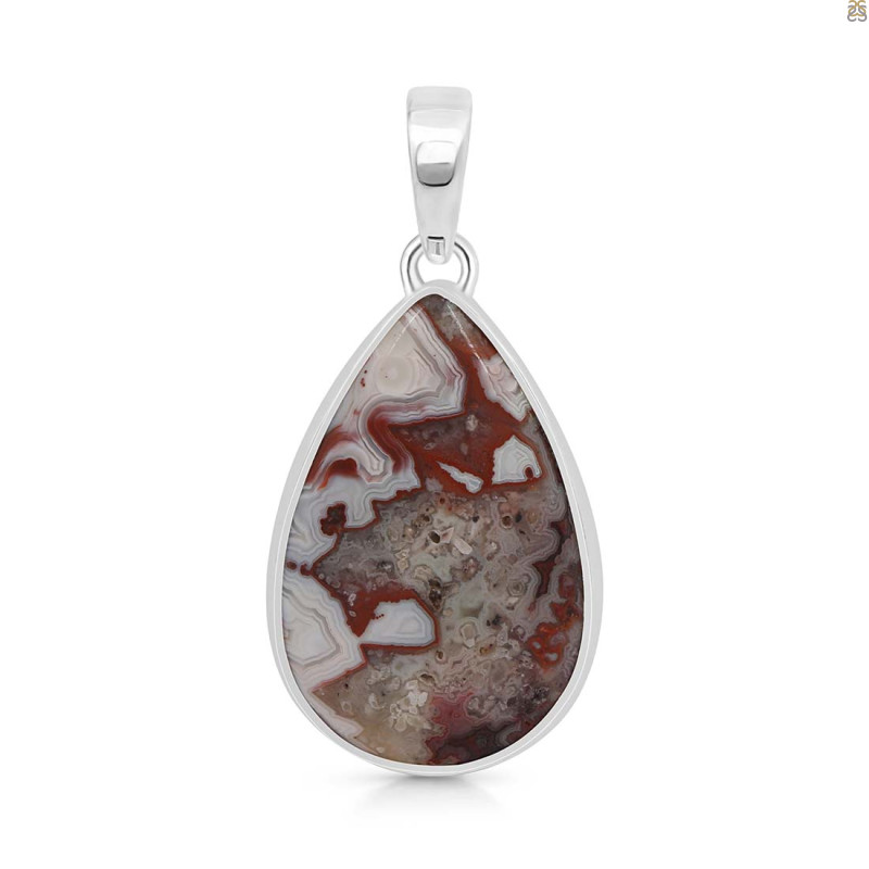 Crazy Lace Agate Pendant-SP CLA-1-12