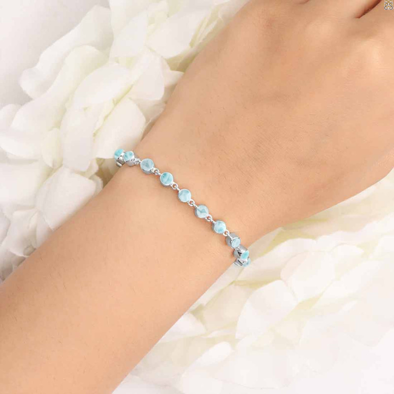 Close Out Larimar Bracelet LAR-CO-RDB-116-CAB.