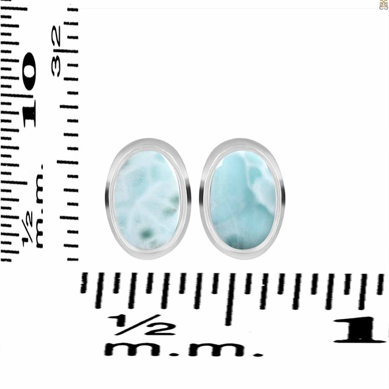 Close Out Larimar Stud Earring LAR-CO-RDE-1112.