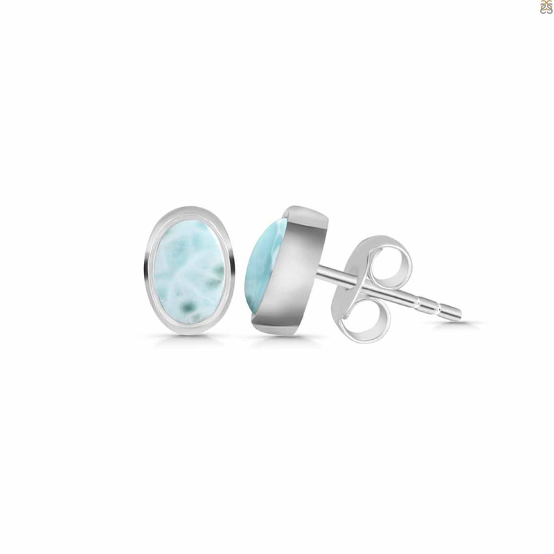 Close Out Larimar Stud Earring