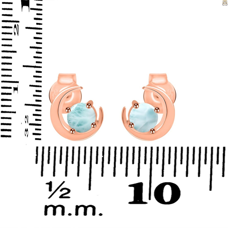 Close Out Larimar Stud Earring  LAR-CO-RDE-1273.