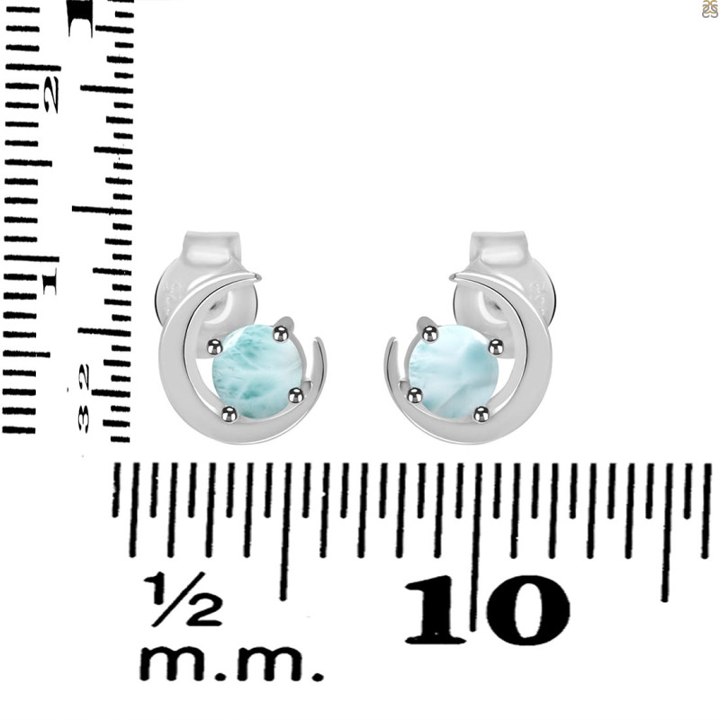 Close Out Larimar Stud Earring  LAR-CO-RDE-1273.