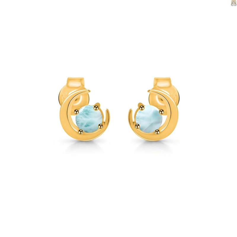 Close Out Larimar Stud Earring  LAR-CO-RDE-1273.
