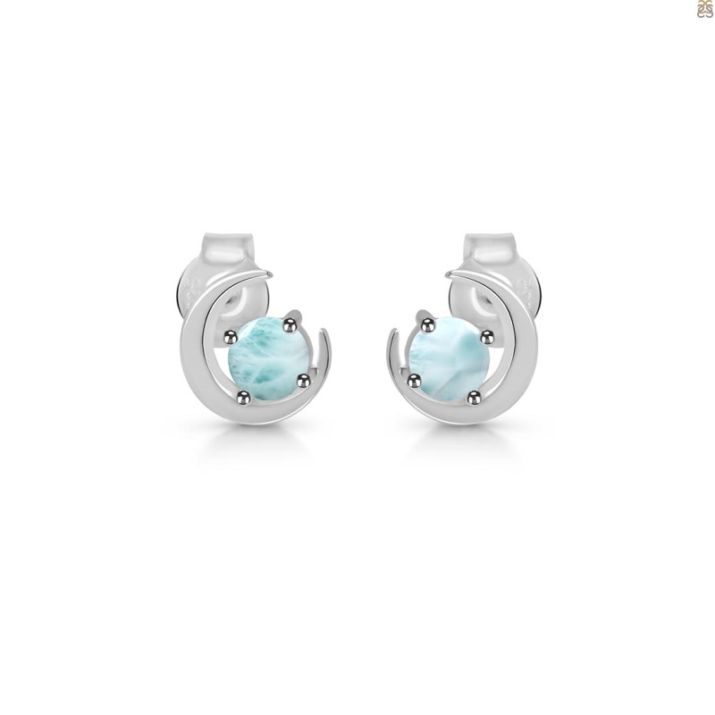 Close Out Larimar Stud Earring  LAR-CO-RDE-1273.