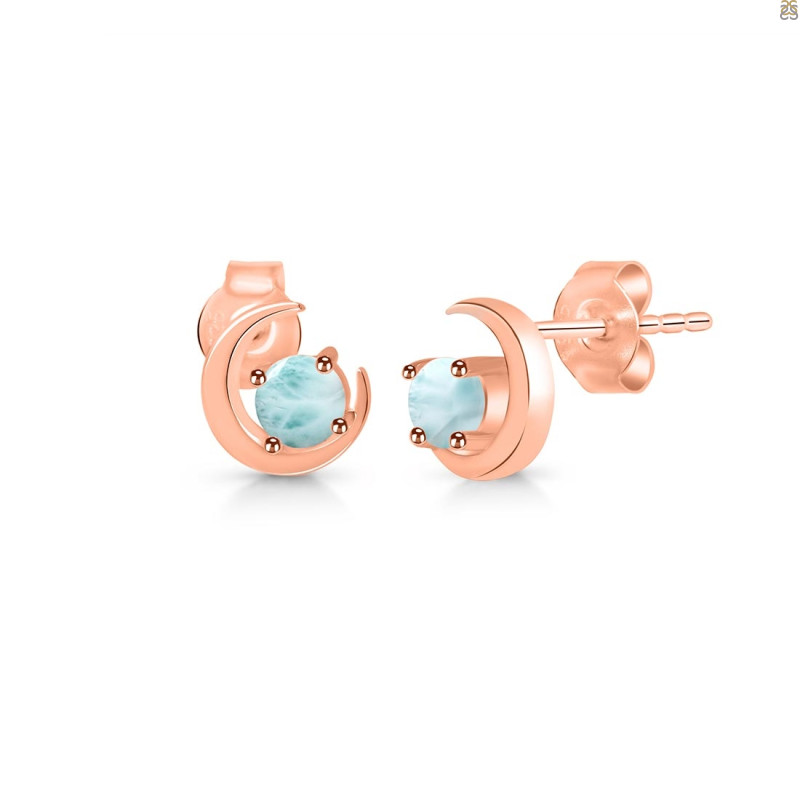 Close Out Larimar Stud Earring  LAR-CO-RDE-1273.