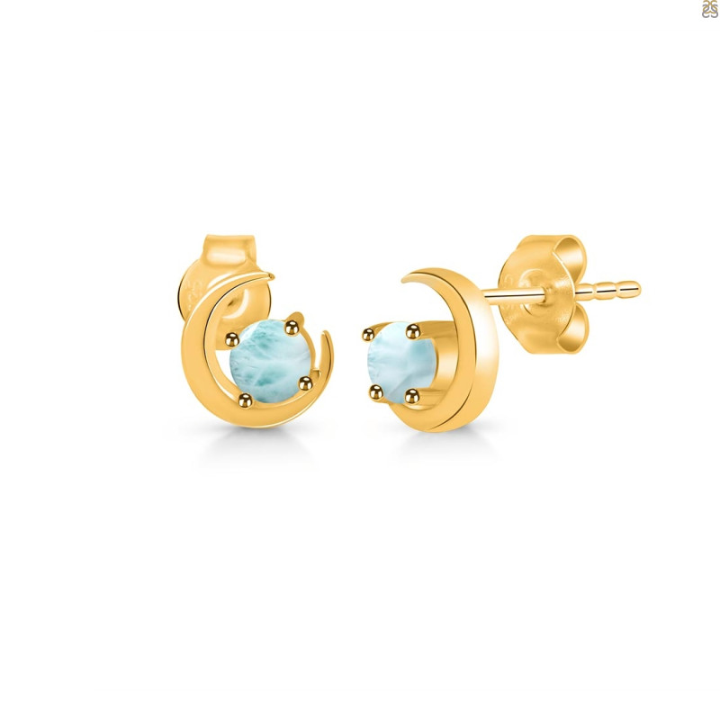 Close Out Larimar Stud Earring  LAR-CO-RDE-1273.