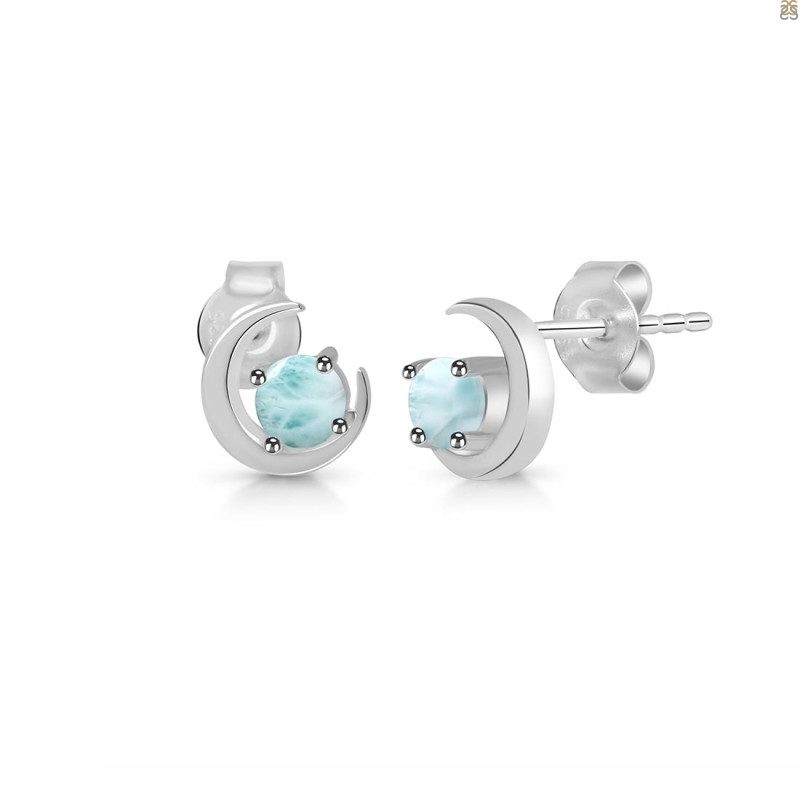 Close Out Larimar Stud Earring 