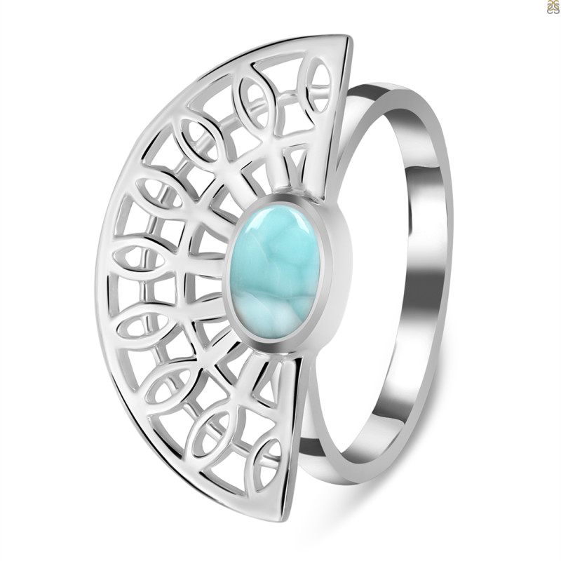 Close Out Larimar & Moonstone Ring