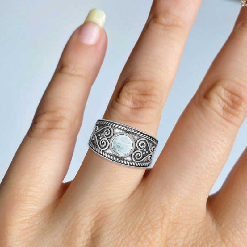 Close Out Larimar Ring LAR-CO-RDR-1084.