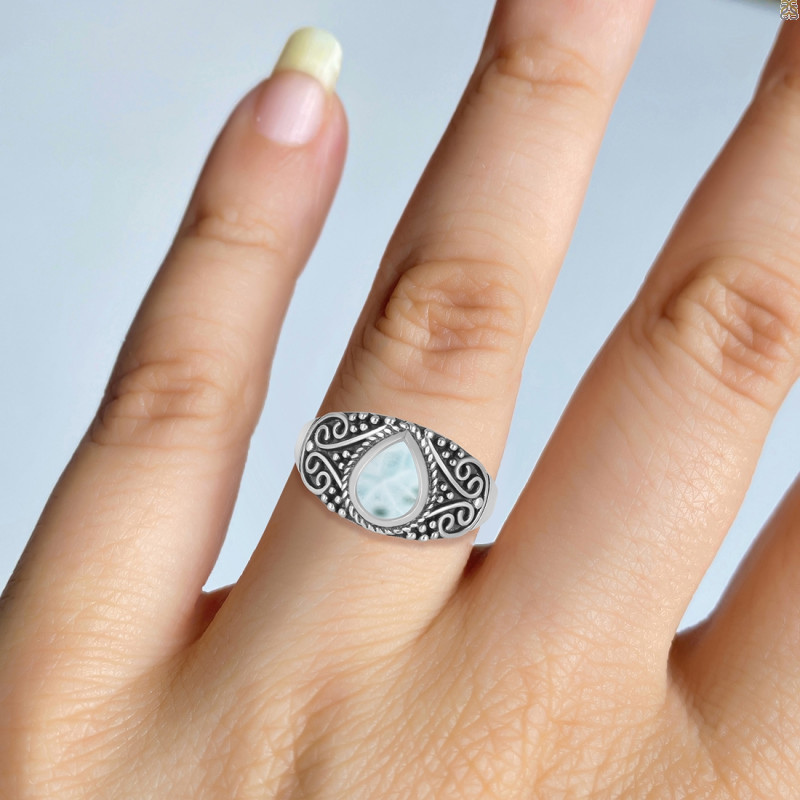 Close Out Larimar Ring LAR-CO-RDR-1107.