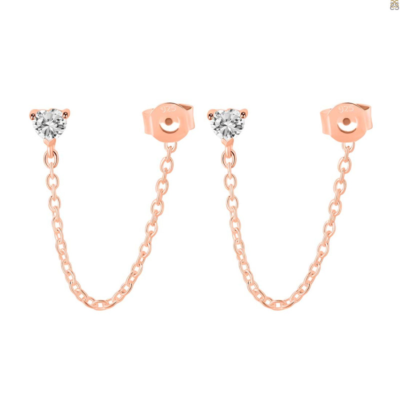 Crystal Chain Stud Earring CST-RDE-1235.