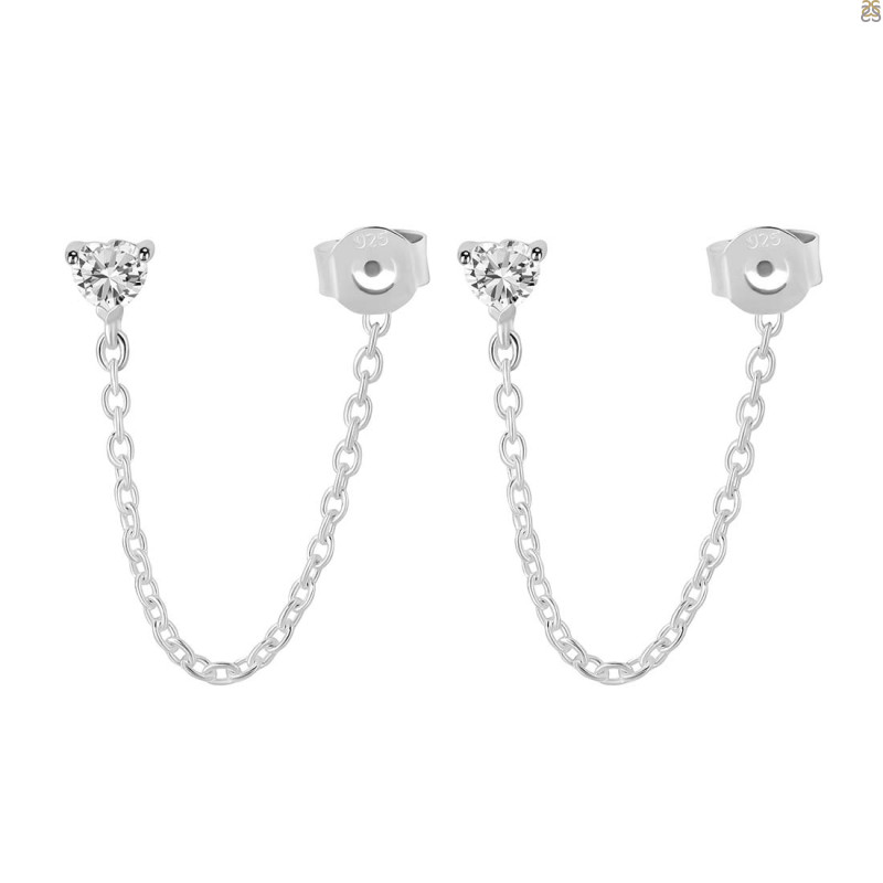 Crystal Chain Stud Earring CST-RDE-1235.