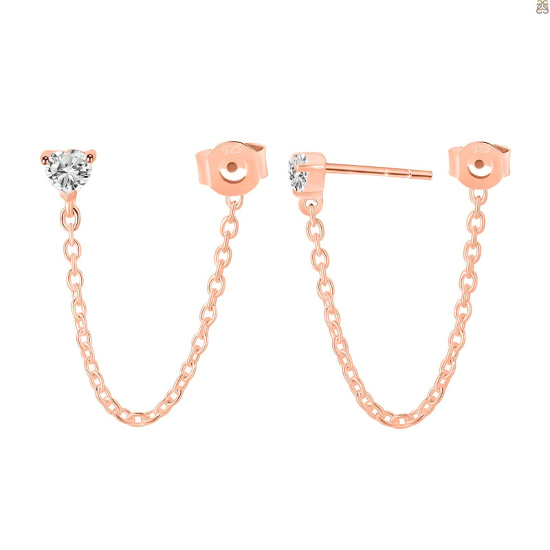 Crystal Chain Stud Earring CST-RDE-1235.