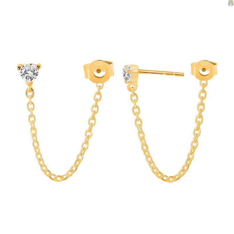 Crystal Chain Stud Earring CST-RDE-1235.