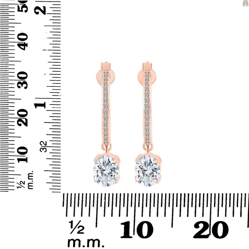 Crystal & White Topaz Hoop Earring CST-RDE-1469.