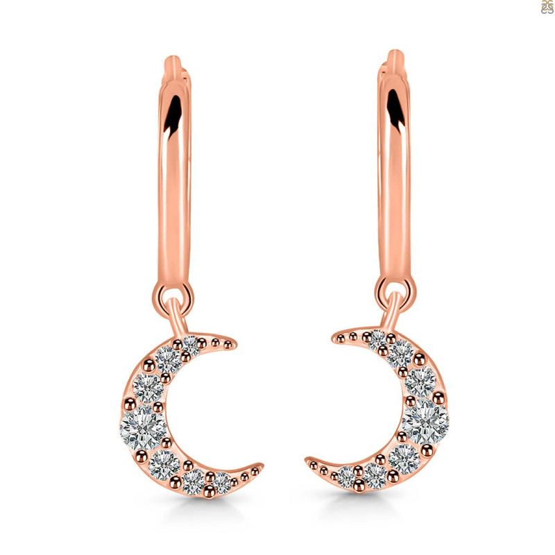 Crystal & White Topaz Hoop Earring CST-RDE-1471.