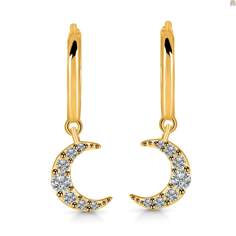 Crystal & White Topaz Hoop Earring CST-RDE-1471.