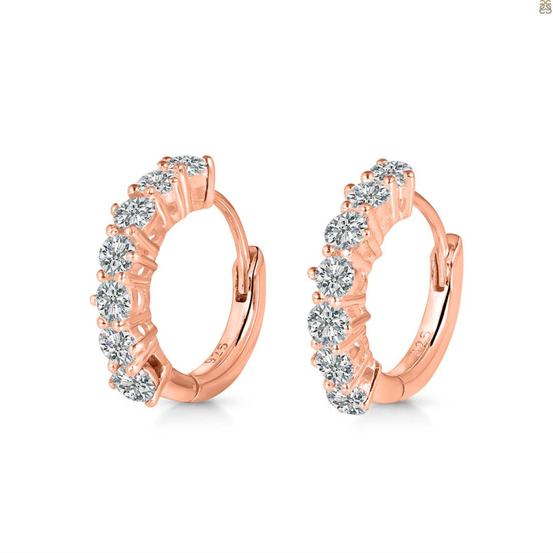 Crystal Hoop Hoop Earring CST-RDE-1473.