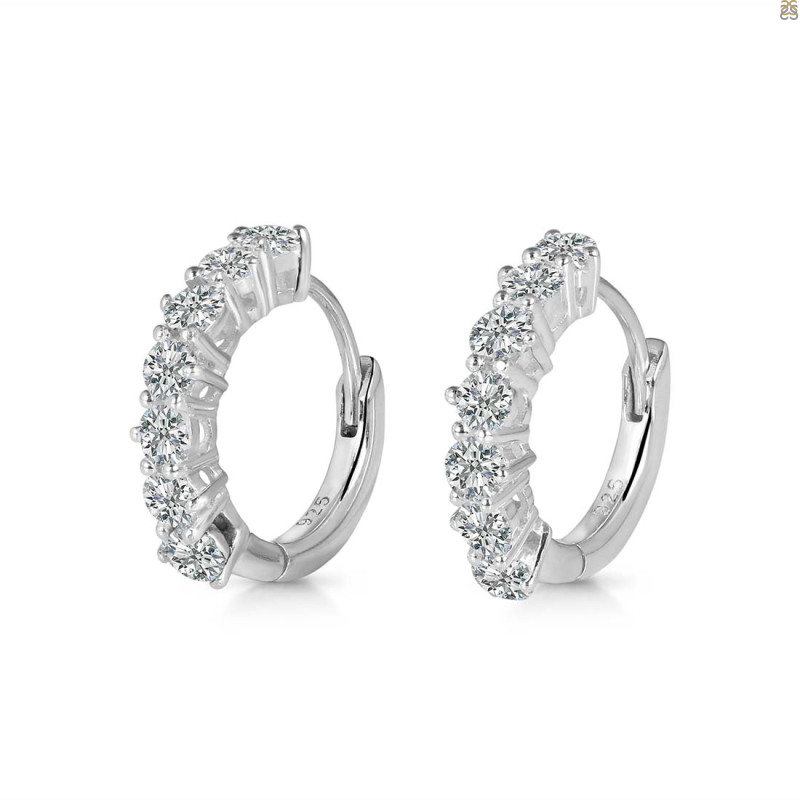 Crystal Hoop Hoop Earring CST-RDE-1473.
