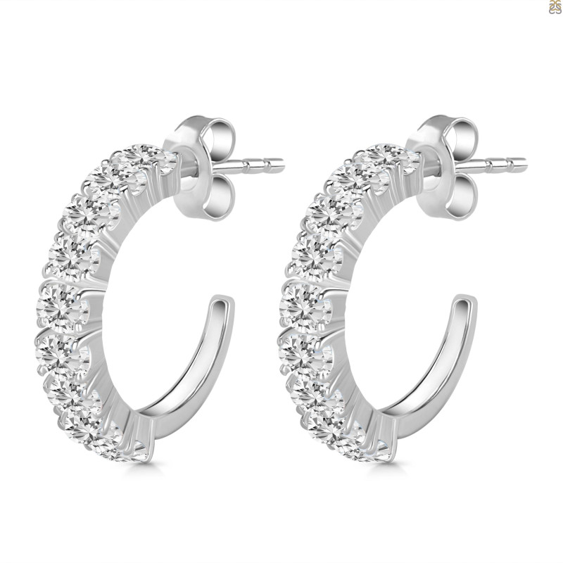 Crystal Hoop Earring