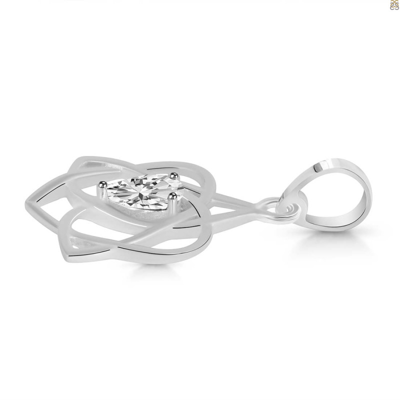 Crystal Triquetra Heart Knot Pendant CST-RDEP-880.