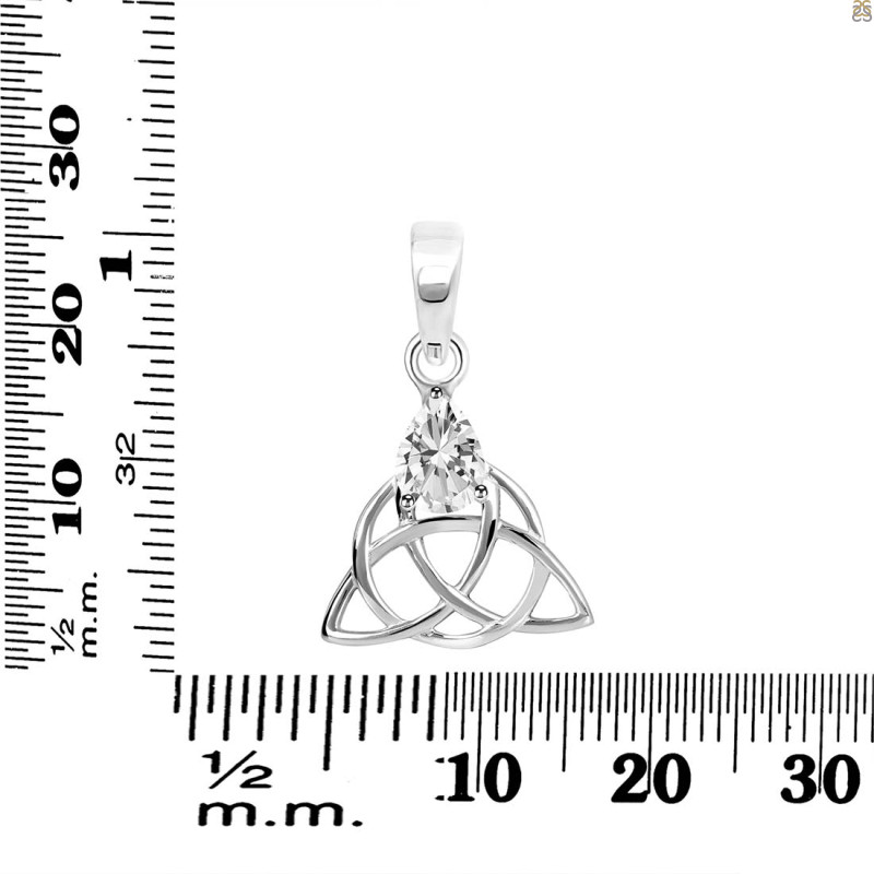 Crystal Triquetra Pendant CST-RDEP-892.