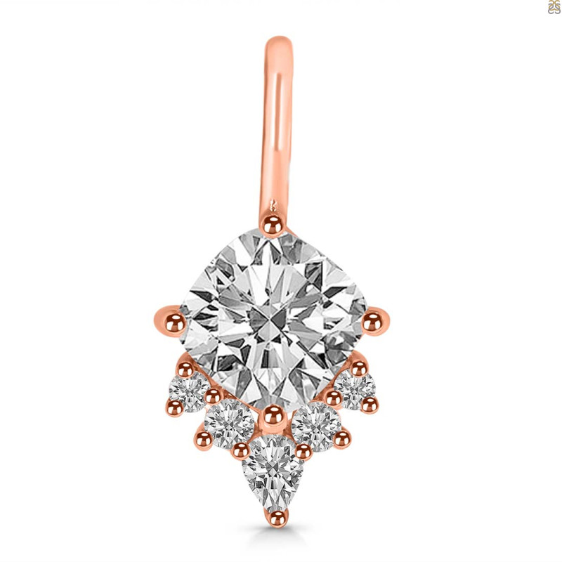 Crystal & White Topaz Pendant CST-RDP-729.