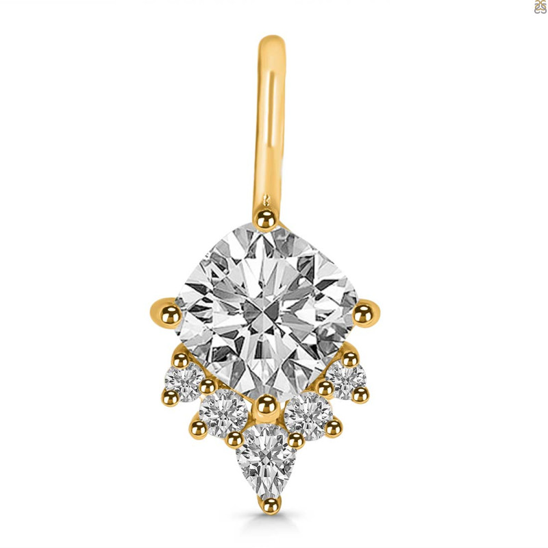 Crystal & White Topaz Pendant CST-RDP-729.