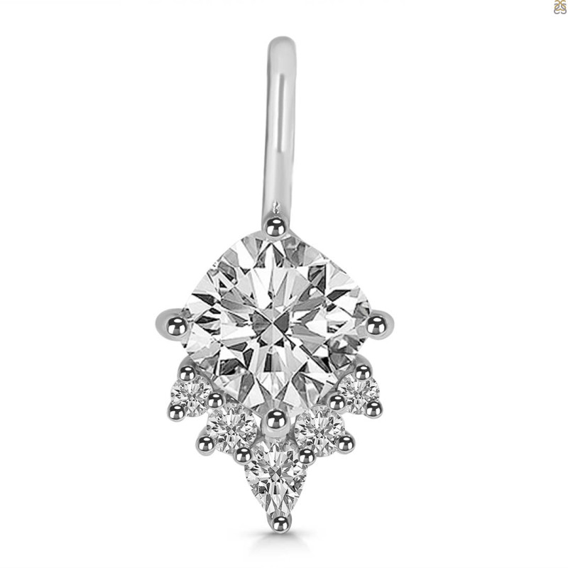 Crystal & White Topaz Pendant CST-RDP-729.