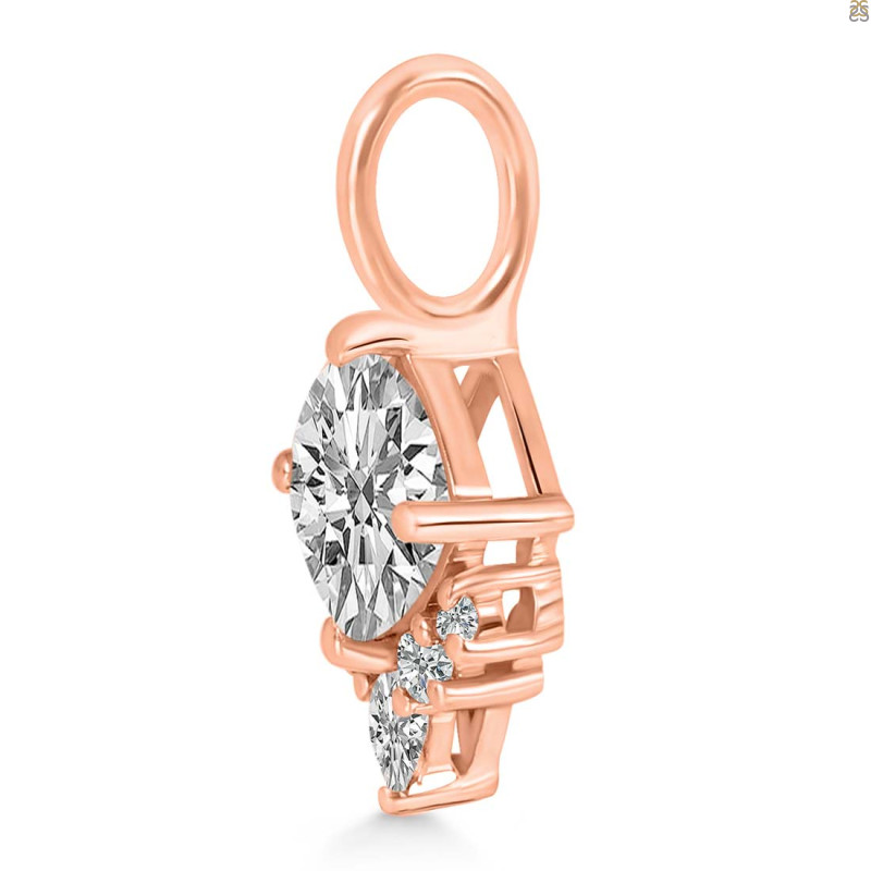 Crystal & White Topaz Pendant CST-RDP-729.