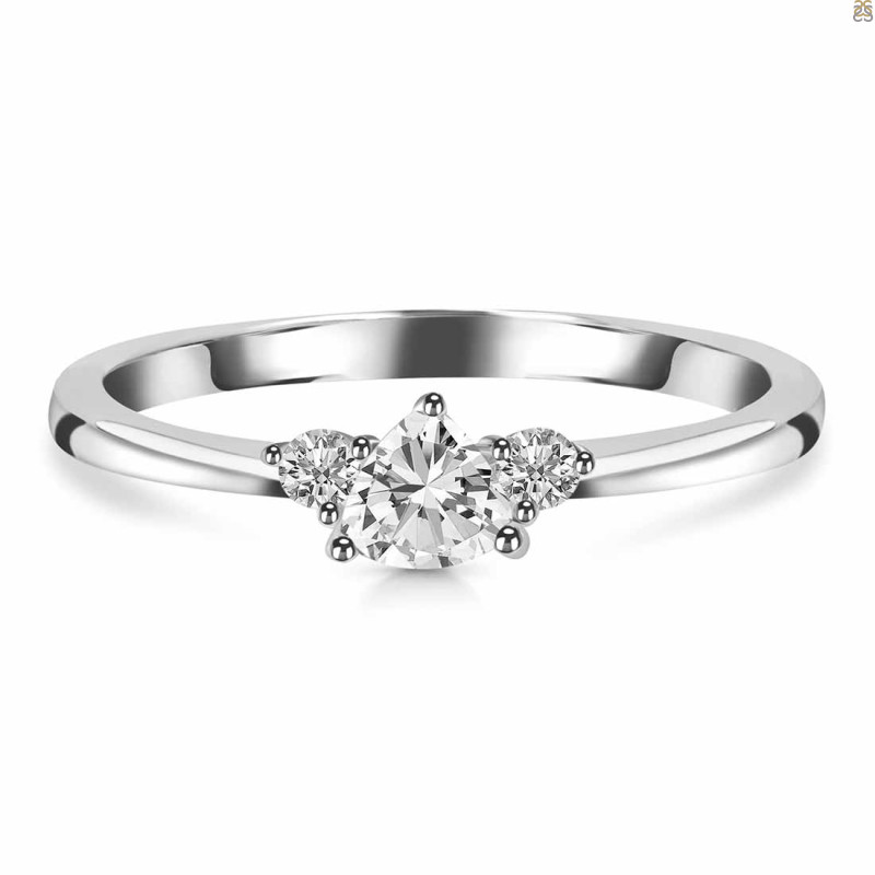 Crystal  & White Topaz Ring CST-RDR-2543.