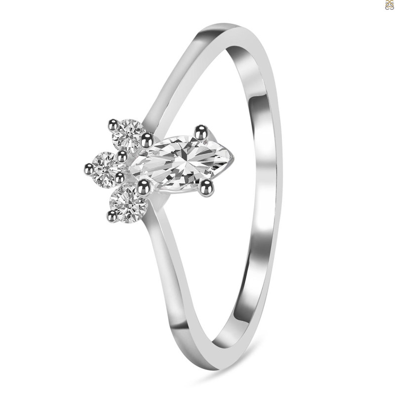 Crystal & White Topaz Ring