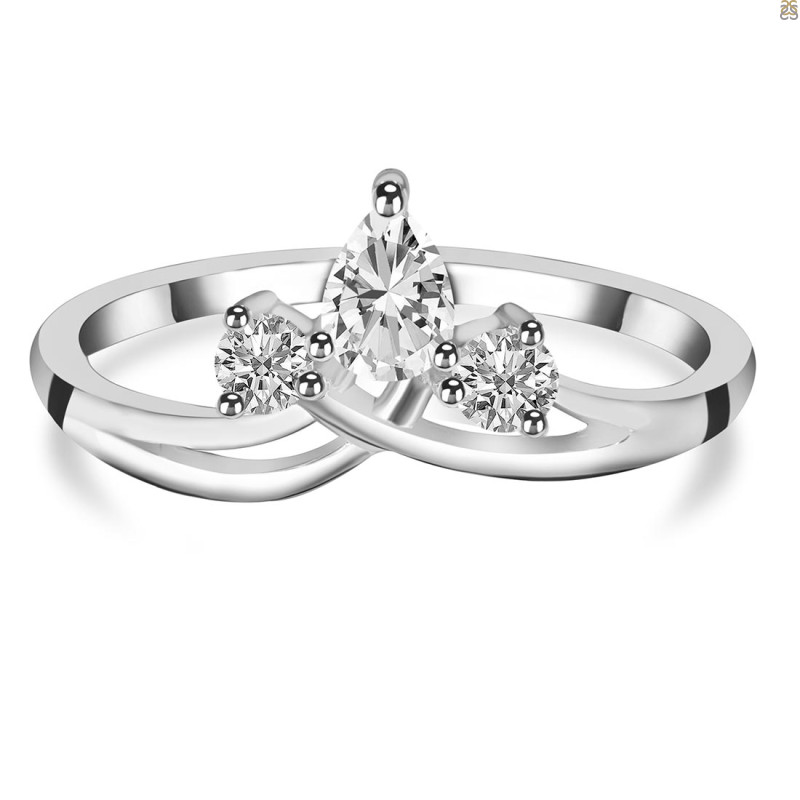 Crystal & White Topaz Ring CST-RDR-2660.