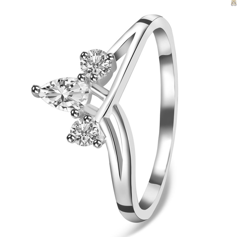 Crystal & White Topaz Ring CST-RDR-2660.